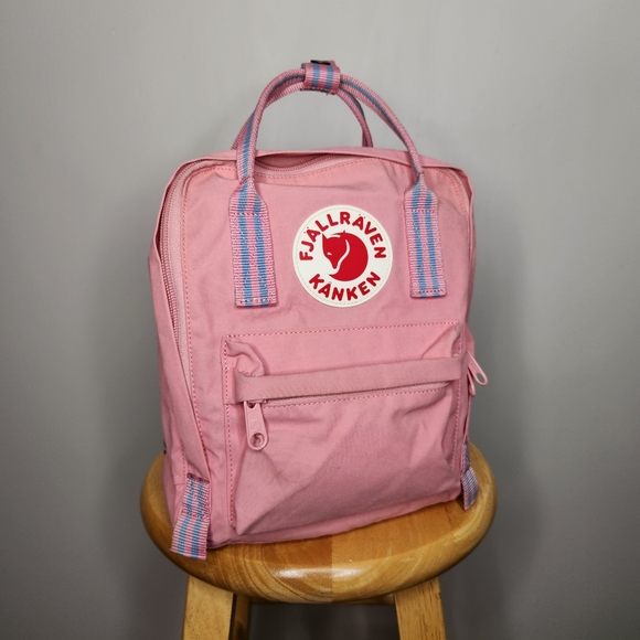 Fjallraven Handbags - Fjallraven Kanken Pink Long Striped Mini Backpack